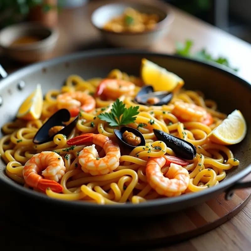 Fideuà de Mariscos al Estilo del Delta del Ebro: Receta de Pescadores