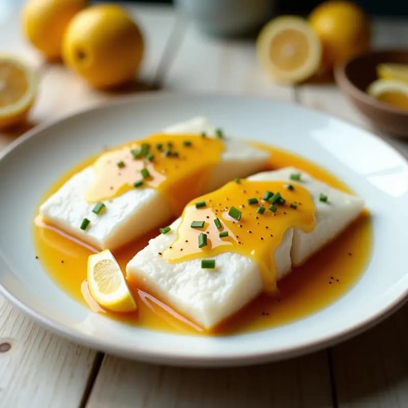 Filete de Merluza al Vapor con Salsa de Cítricos y Jengibre: Receta China Light en 15 Minutos