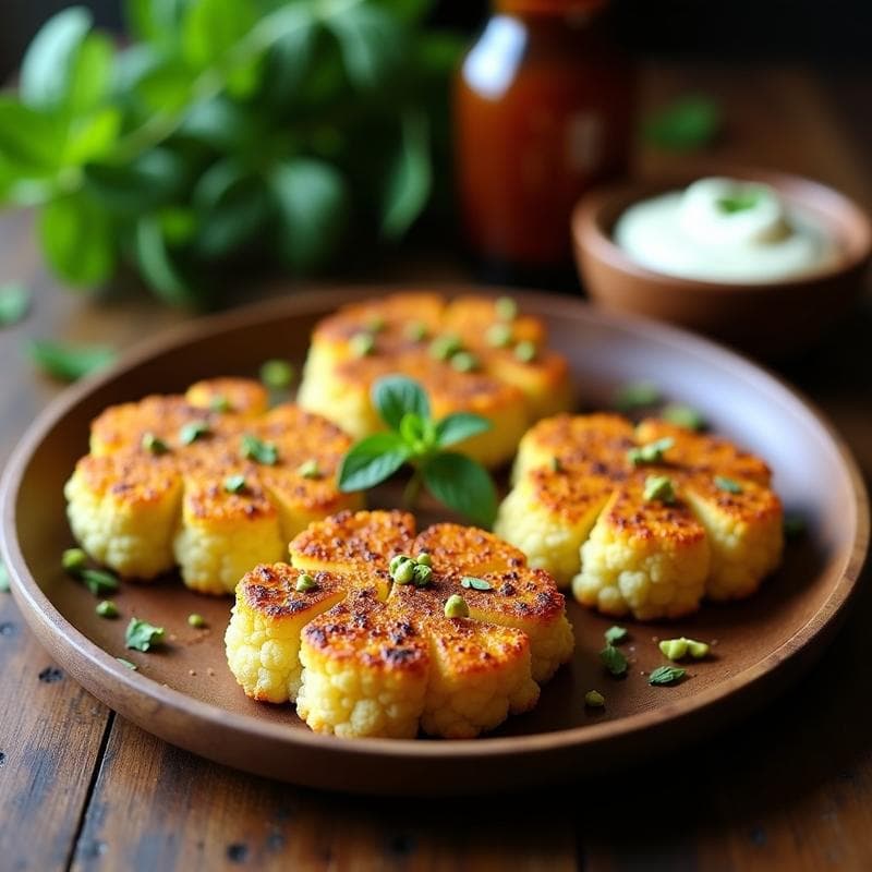 Filetes de Coliflor al Horno con Costra de Pistacho: Receta Vegana y Crujiente