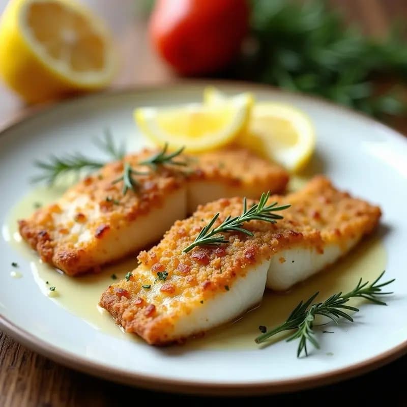 Filetes de Merluza con Costra de Almendras y Hierbas Provenzales: Receta Francesa en Airfryer en 12 Minutos