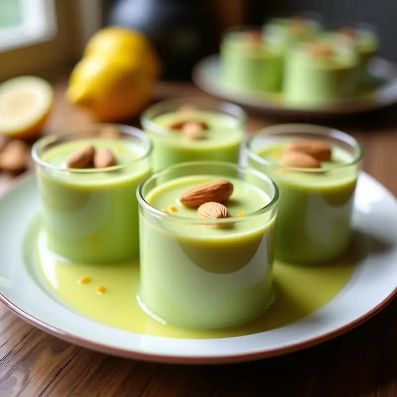Flan de Aguacate y Limón con Almendras: Postre Vegano Sin Lácteos en Thermomix