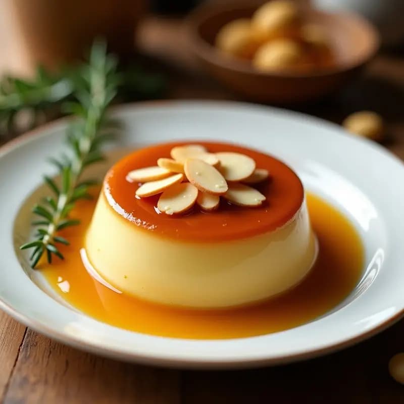 Flan de Almendras y Miel: Postre Tradicional Extremeño Sin Lactosa