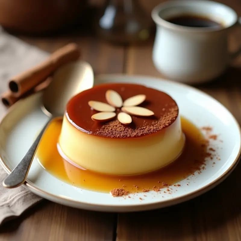Flan de Café y Canela: Postre Español Sin Lácteos con Agar-Agar