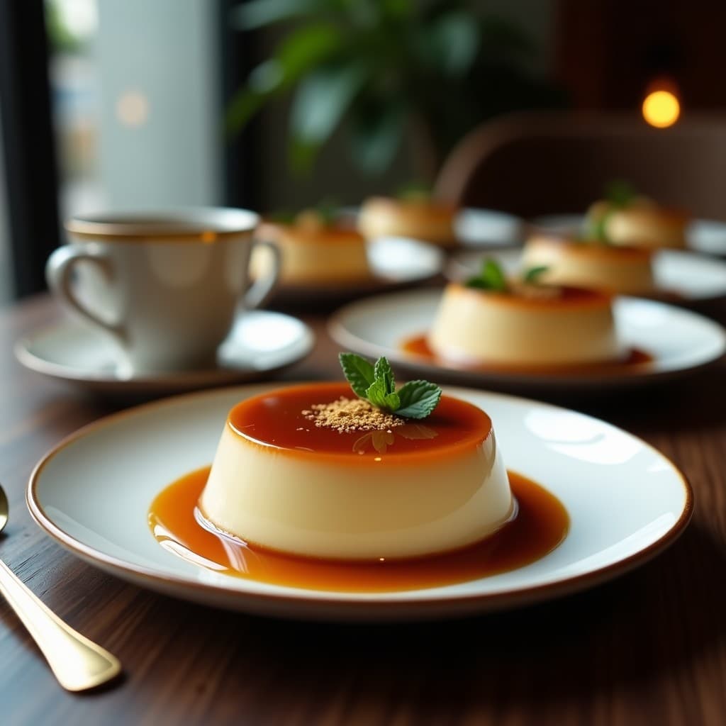Flan de Café y Cardamomo con Sirope de Arce: Postre Francés Vegano en 3 Ingredientes