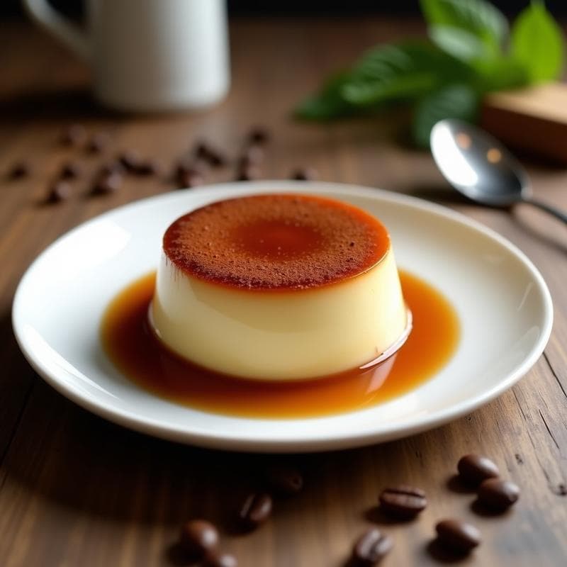 Flan de Café y Dátiles con Sirope de Stevia: Postre Keto Sin Lácteos y Sin Azúcar