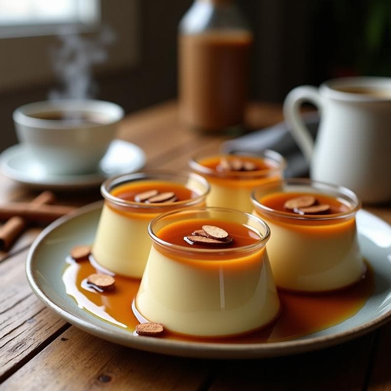 Flan de Café con Leche de Almendras: Postre Sin Azúcar y Sin Lactosa en Thermomix