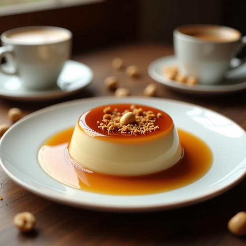 Flan de Café con Leche de Avellanas: Postre Vegano y Sin Lactosa en 4 Ingredientes