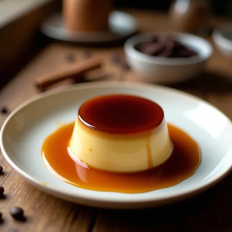 Flan de Café y Vino Tinto: Postre Español con Toque Sofisticado y Sin Horno