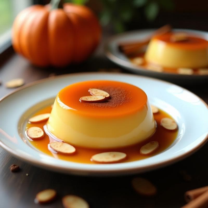 Flan de Calabaza y Especias de Canela: Postre Keto y Sin Azúcar con Base de Huevos