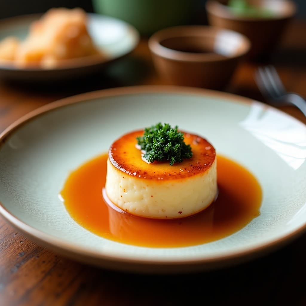 Flan de Coco y Algas Nori con Salsa de Tamarindo: Postre Japonés Sin Lácteos y Keto