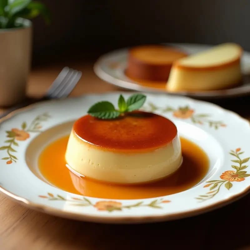 Flan de Coco con Caramelo Líquido: Postre Caribeño Vegano y Sin Lactosa