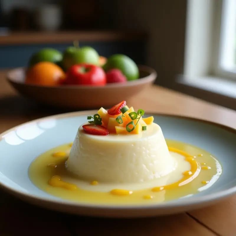 Flan de Coco y Chía: Postre Sin Horno y Sin Lactosa con Toque Tropical