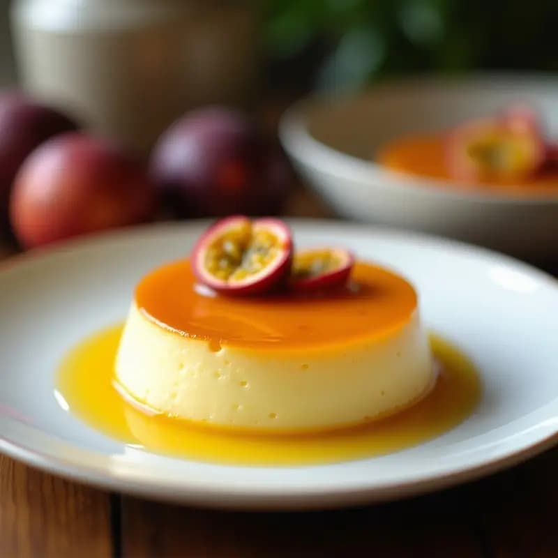 Flan de Coco y Maracuyá: Postre Latino Sin Lácteos en Microondas