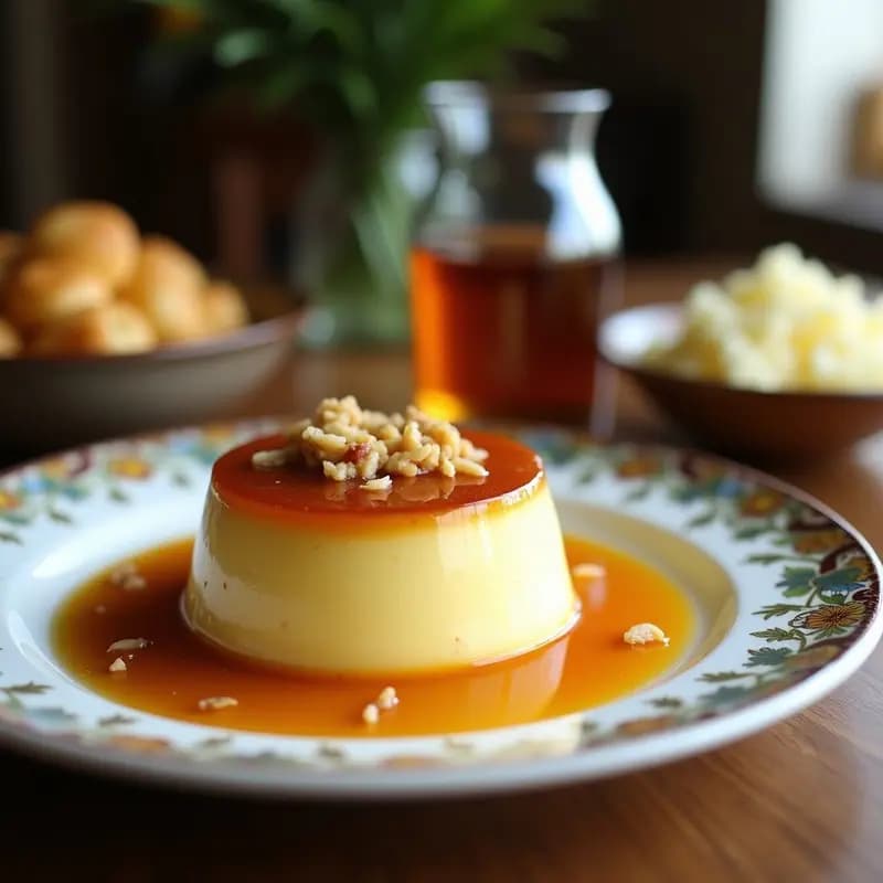 Flan de Coco y Zarzaparrilla: Postre Caribeño Sin Azúcar y con Toque Exótico