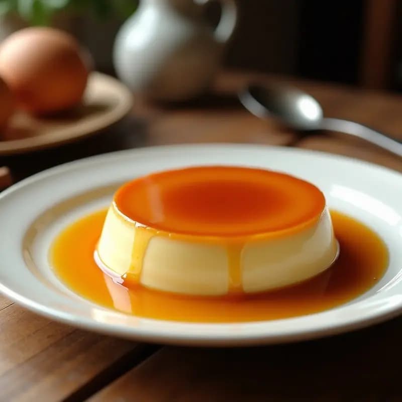 Flan de Huevos de la Abuela: Postre Español Crema y Sin Azúcar Opcional