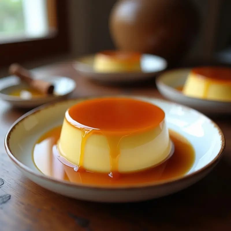 Flan de Huevos de Gallina Campera con Caramelo de Miel y Canela: Postre de la Abuela Sin Lácteos
