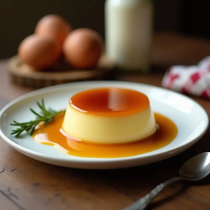 Flan de Huevos y Leche de Cabra: Postre Rural Sin Lactosa