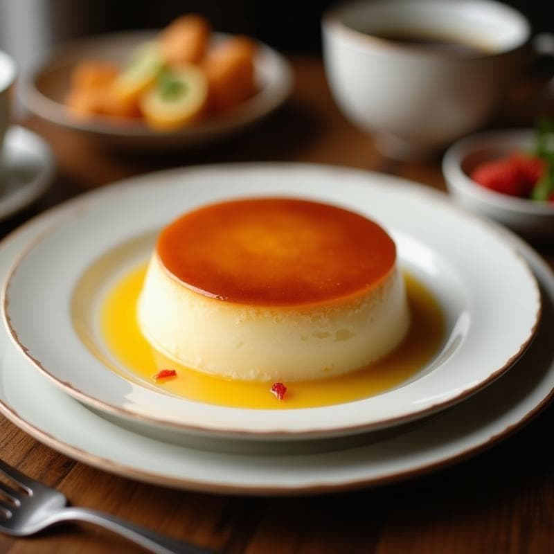 Flan de Leche de Coco y Agua de Rosa: Postre Árabe Sin Lácteos y Sin Azúcar