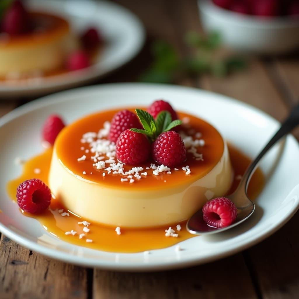 Flan de París con Caramelo de Stevia: Postre Francés Sin Azúcar y Sin Lactosa