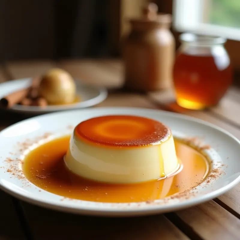 Flan de Queso con Miel de la Alcarria: Postre Tradicional sin Horno y Sin Azúcar