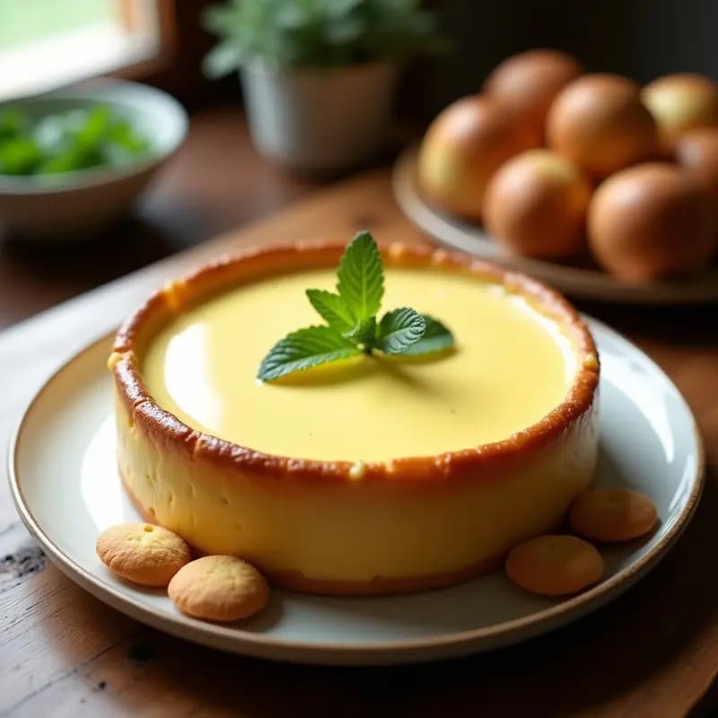 Flaó catalán de queso fresco y hierbabuena: Postre de Mallorca sin horno