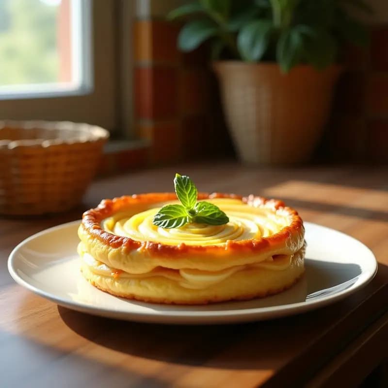 Flaó Mallorquín de Queso Fresco y Menta: Postre de Manzana y Hierbabuena