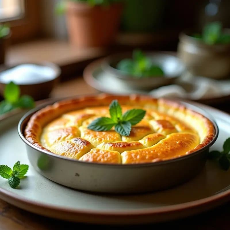 Flaón Catalan: Postre Tradicional de Queso Fresco y Hierbas