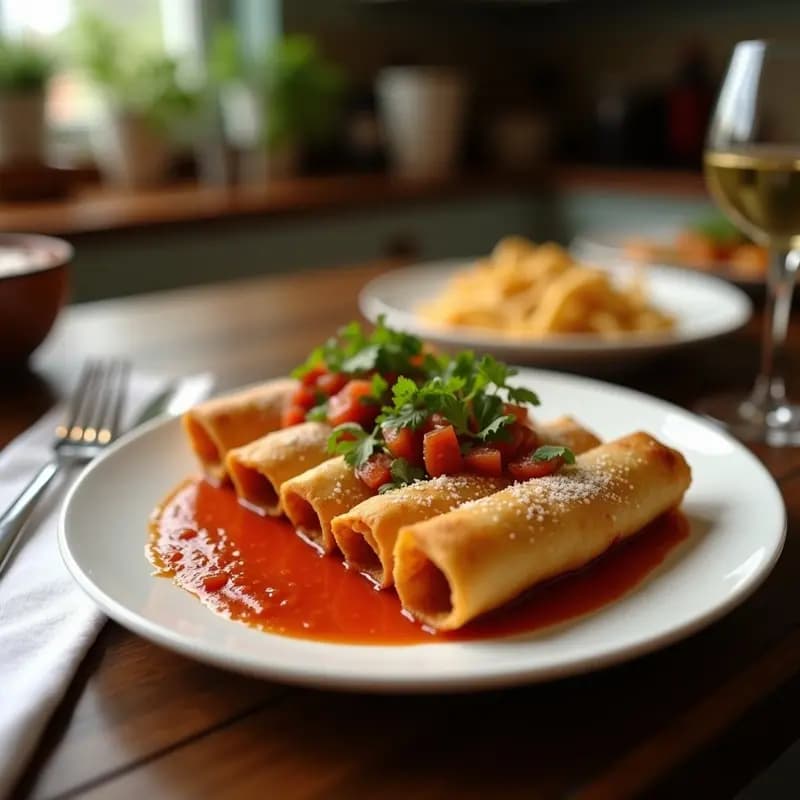 Flautas de Pringá con Salsa Brava: Receta de Tapa Sevillana Crujiente y Picante