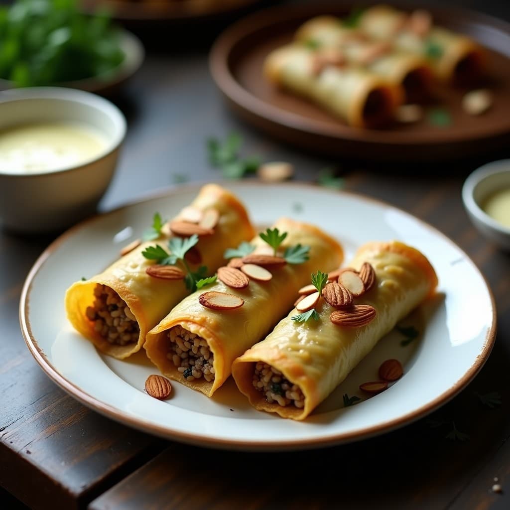 Flautas de Repollo Rellenas de Hongos Portobello y Arroz Salvaje: Receta Ucraniana Vegana