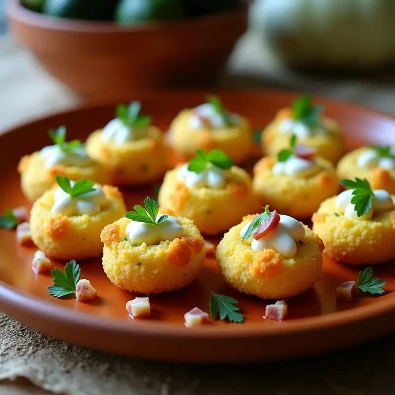 Flores de Calabacín Rellenas de Queso Fresco y Jamón: Aperitivo Navarro en Airfryer