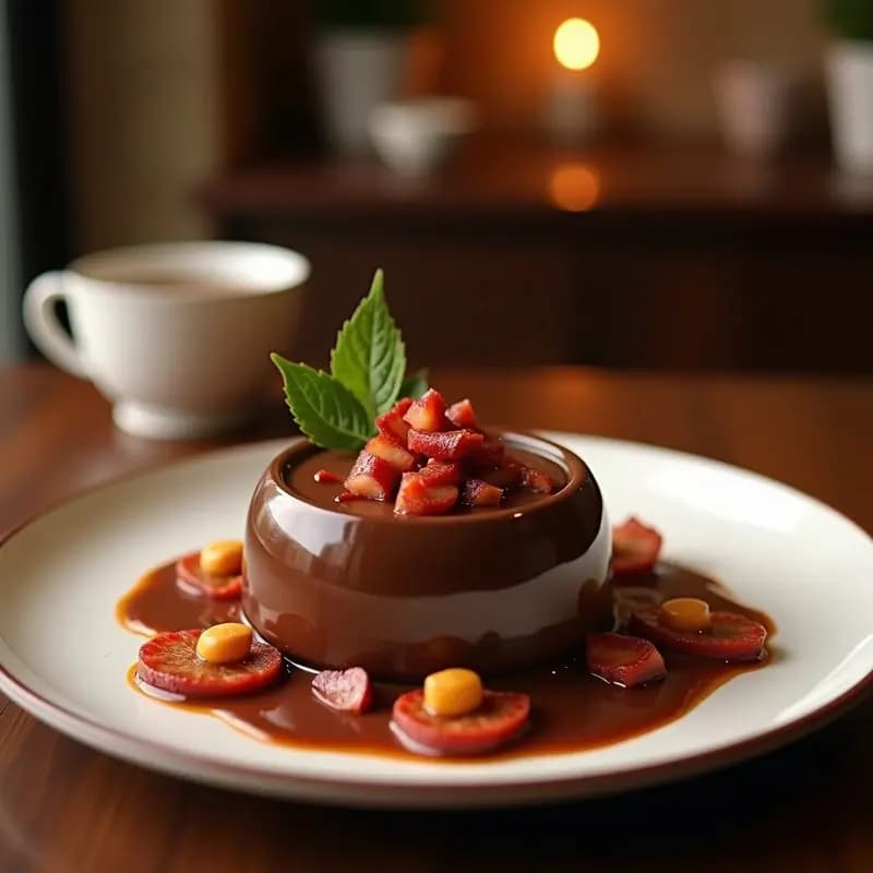 Fondue de Chocolate con Bacon y Malvaviscos: Postre Salado-Dulce para Atraverse