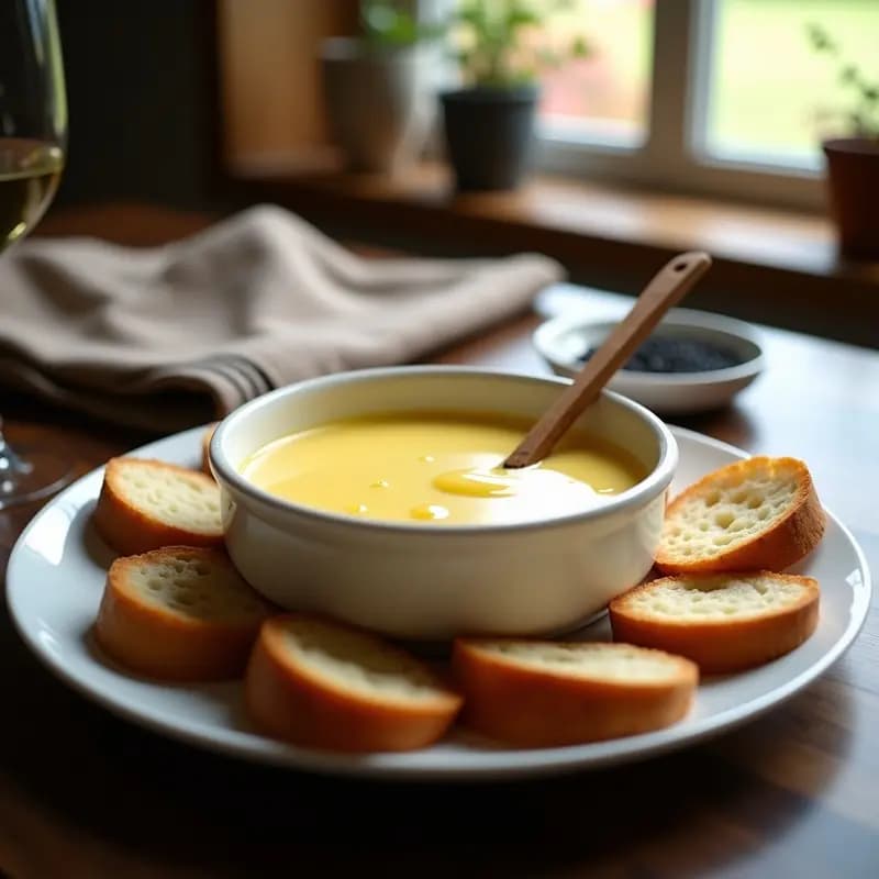 Fondue de Queso Francés con Pan de Centeno: Receta Sin Lactosa en Thermomix