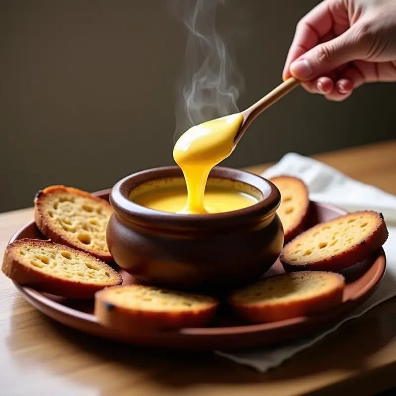 Fondue de Queso Gruyère con Pan de Centeno: Receta Suiza Tradicional para Tupper