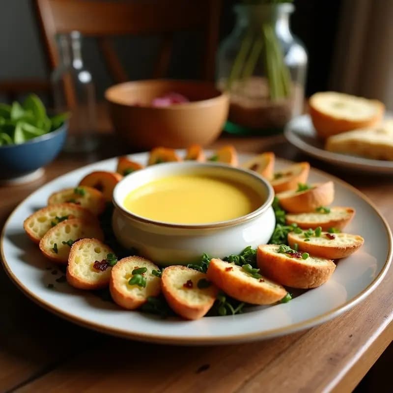 Fondue de Queso con Pan, Chorizo y Verduras: Receta Suiza para Compartir