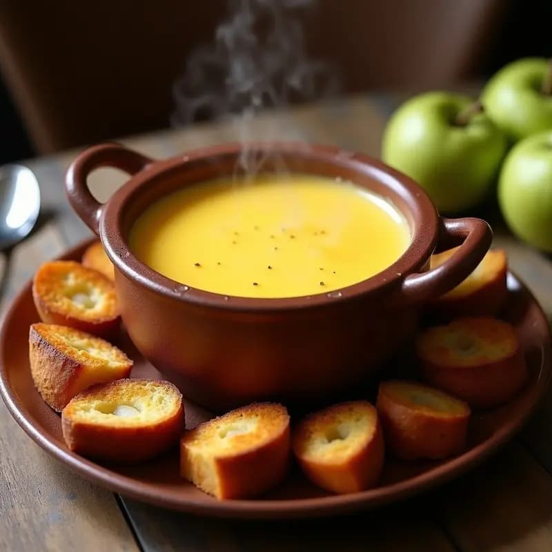 Fondue de Queso Suizo con Pan de Centeno: Receta Reconfortante para Invierno