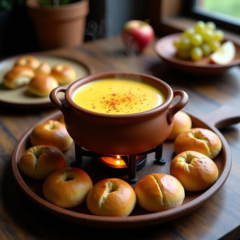 Fondue de Queso Vegano con Pan de Mijo: Receta en Thermomix Sin Lácteos y Ultracremosa