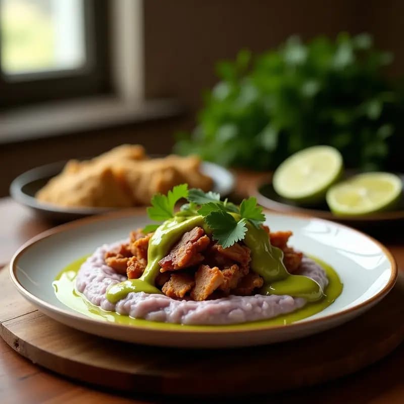 Forro de Cerdo con Puré de Malanga y Mojo Criollo: Receta Cubana Tradicional en Olla Lenta