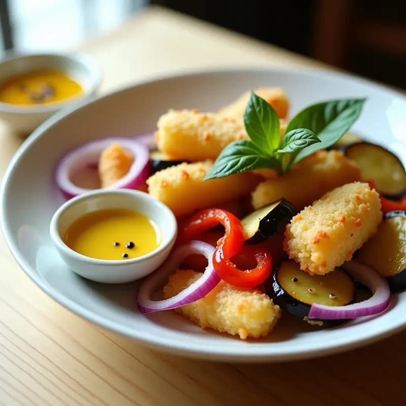 Frito Misto de Verduras Tempura: Aperitivo Japonés Crujiente en Airfryer