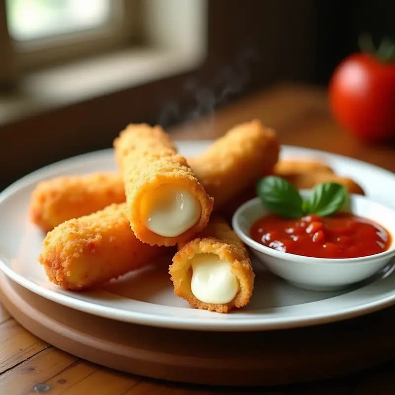 Fritos de Queso con Salsa de Tomate y Albahaca: Snack Crujiente y Adictivo