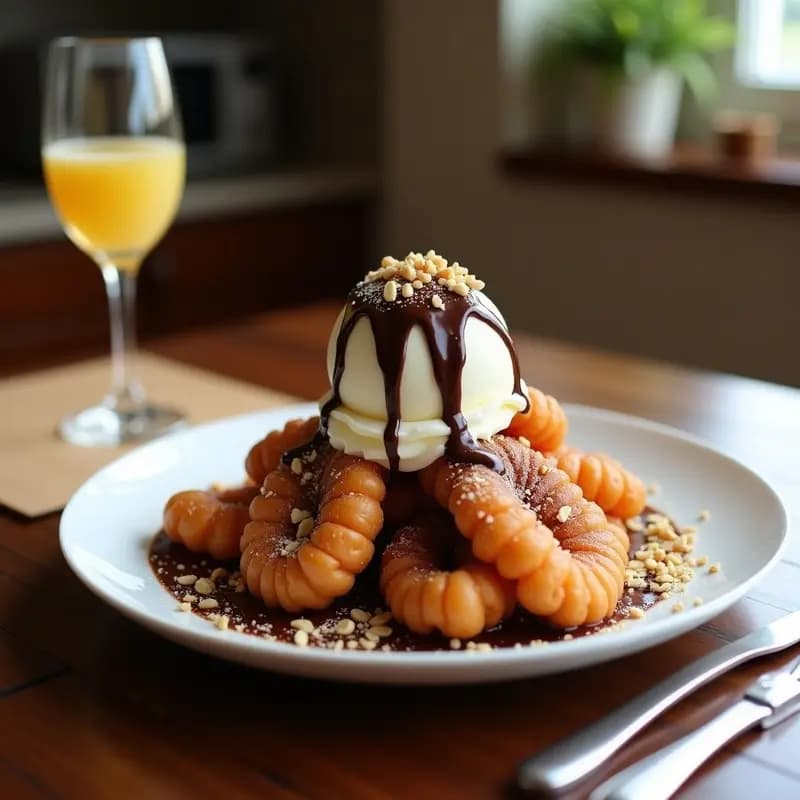 Fritura de Helado de Vainilla con Cobertura de Chocolate y Nueces: El Postre que se Fríe y no se Derrite