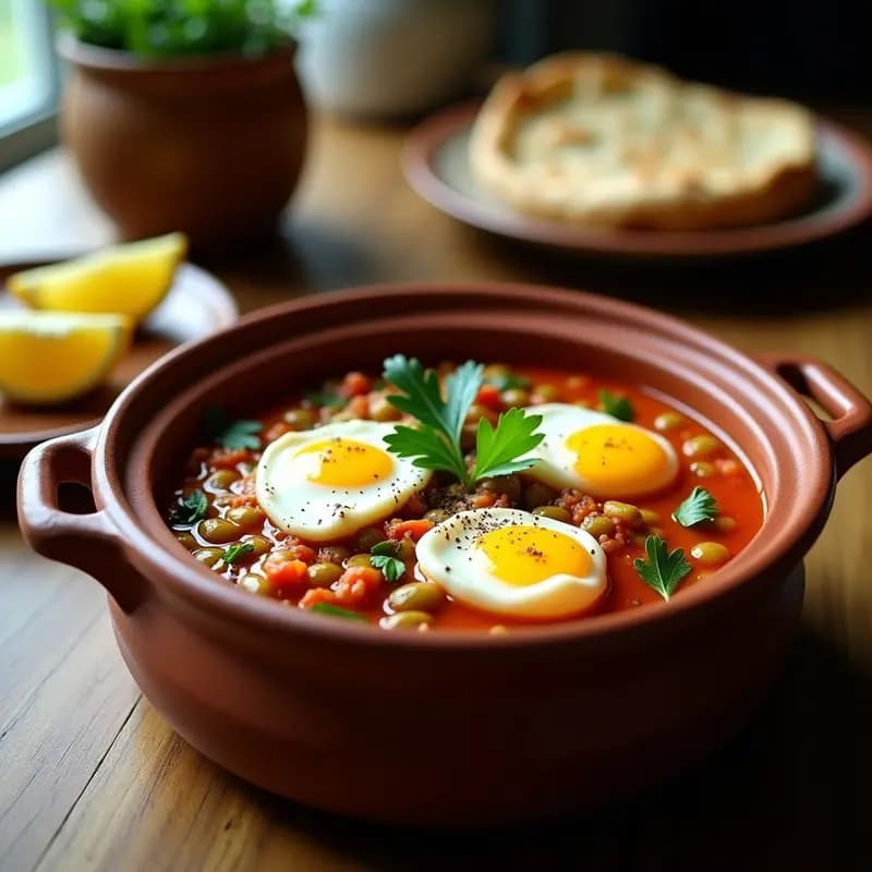B الإق Matar: Guiso Egipcio de Habas y Huevos en Salsa de Tomate