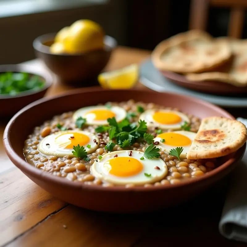 Ful Medames con Huevos Poché: Receta Egipcia Vegana y Alta en Proteína en 10 Minutos