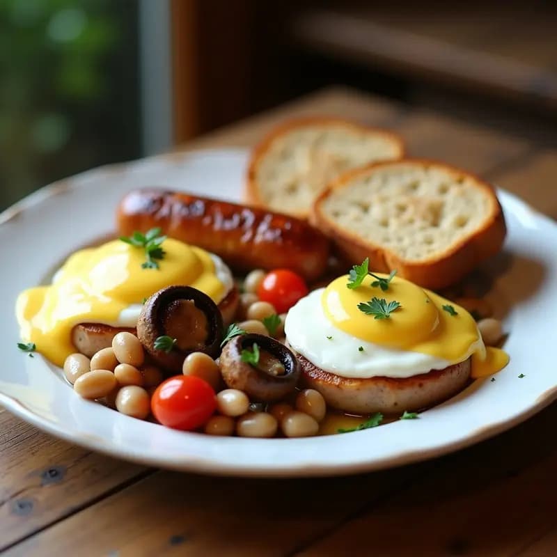Full English Breakfast sin Gluten: Desayuno Británico Completo y Saciante