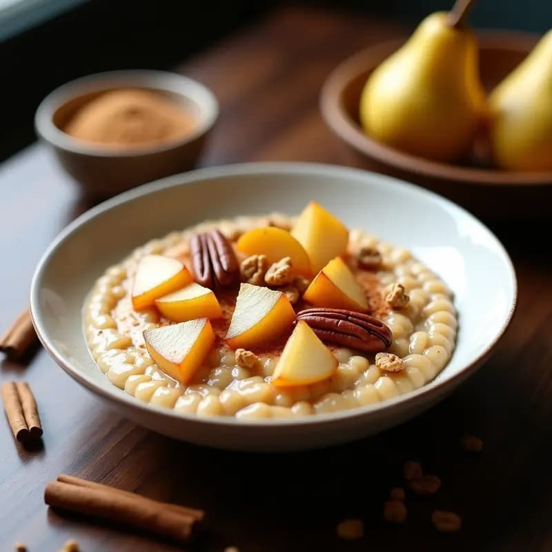 Gachas de Amaranto con Canela y Peras Caramelizadas: Desayuno Azteca Sin Gluten