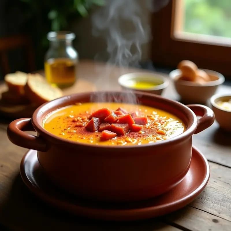 Gachas Extremeñas con Pimentón y Chorizo: Receta de Aprovechamiento