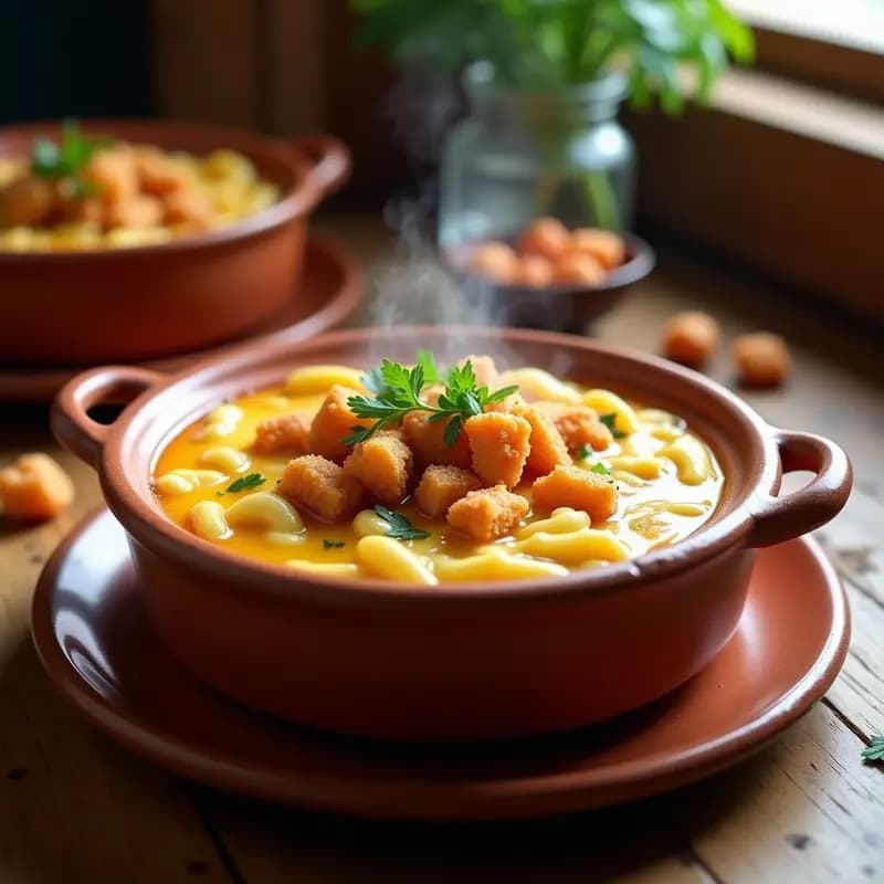 Gachas mantegadas con chicharrones: Receta extremeña de aprovechamiento