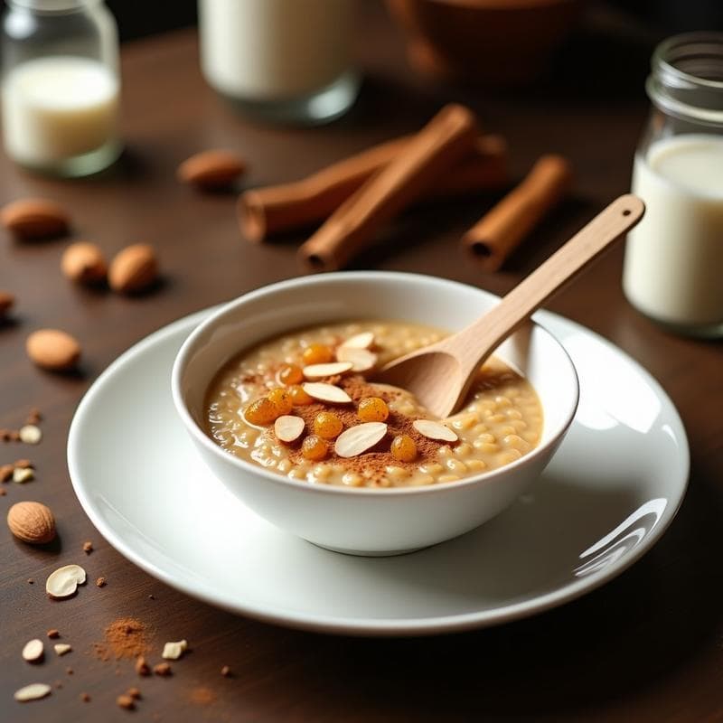 Gachas de Mijo con Leche de Almendras y Canela: Desayuno Sin Gluten y Reconfortante