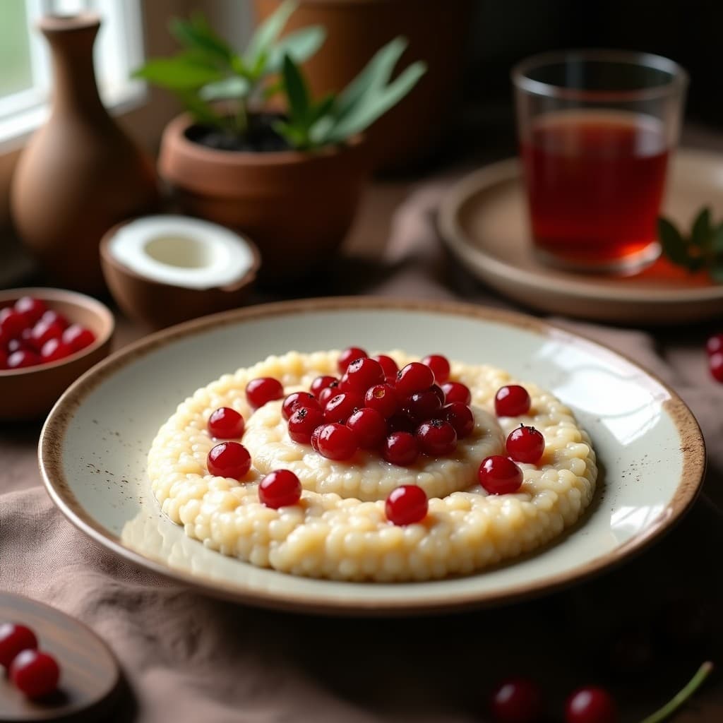 Gachas de Mijo y Leche de Coco: Desayuno Vegano Sin Lácteos con Frutos Rojos