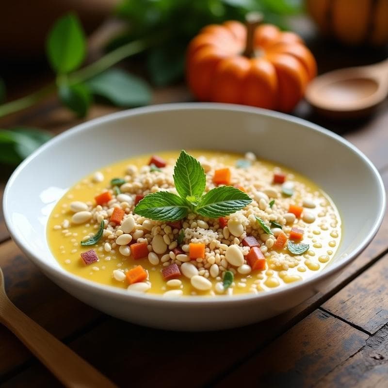 Gachas de Mijo con Leche de Cúrcuma: Desayuno Antiinflamatorio con Toppings de Semillas