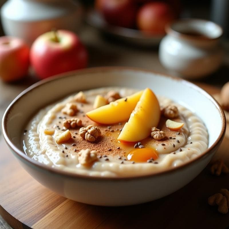 Gachas de Teff con Compota de Manzana y Canela: Desayuno Etíope Sin Gluten y Antiinflamatorio